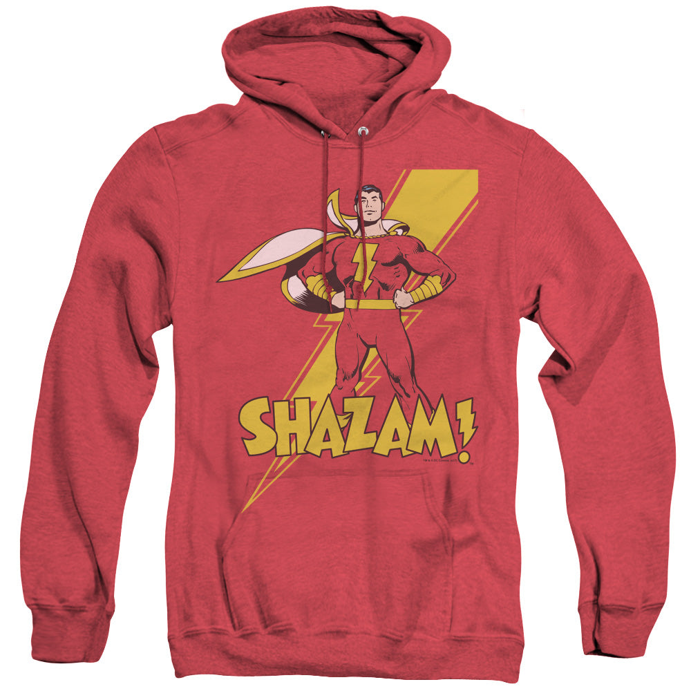 Dc Shazam Shazam Heather Mens Hoodie Red Officially Licensed