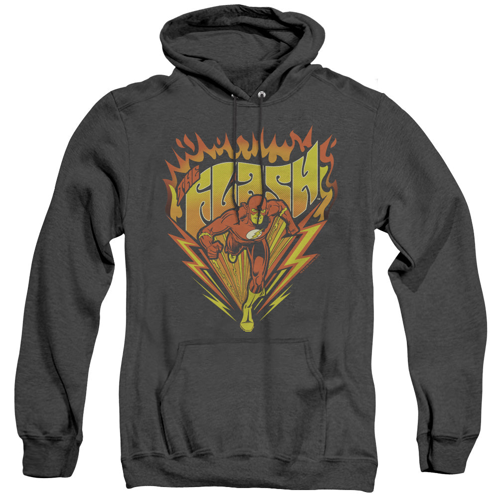 Dc Flash Blazing Speed Heather Mens Hoodie Black Officially Licensed