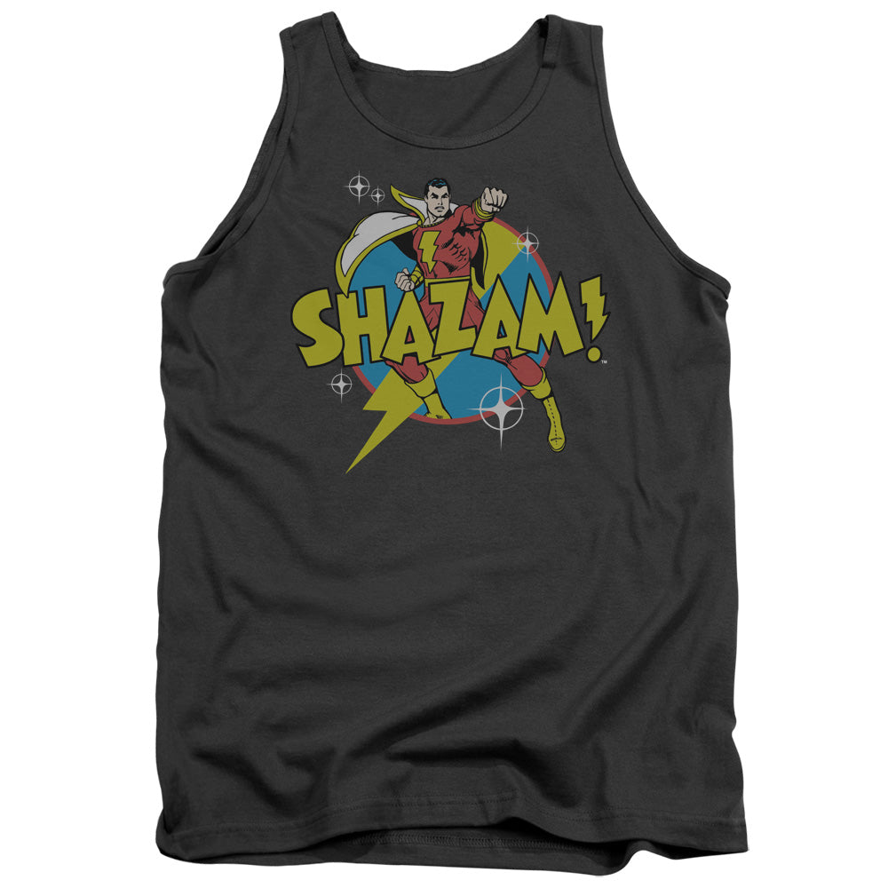 Dc Shazam Power Bolt Mens Tank Top Shirt Charcoal Officially Licensed