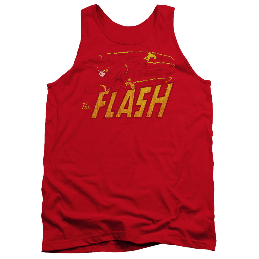 Dc Flash Flash Speed Distressed Mens Tank Top Shirt Red Officially Licensed