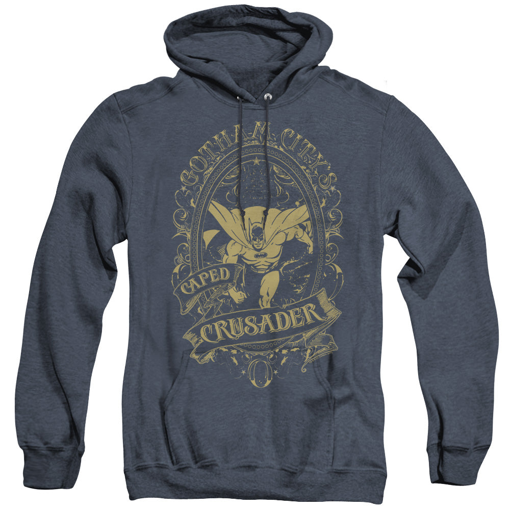 Dc Gotham Crusader Heather Mens Hoodie Navy Officially Licensed