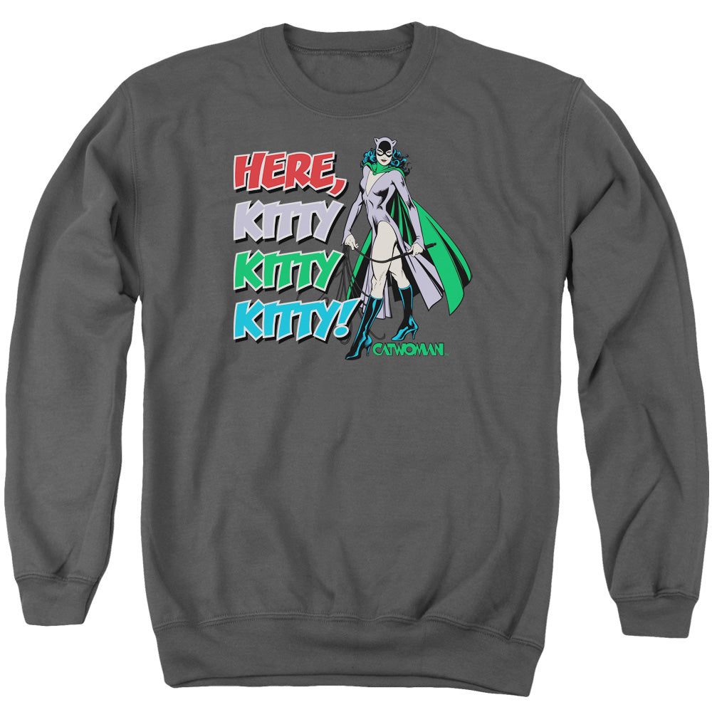 Dc Here Kitty Mens Crewneck Sweatshirt Charcoal