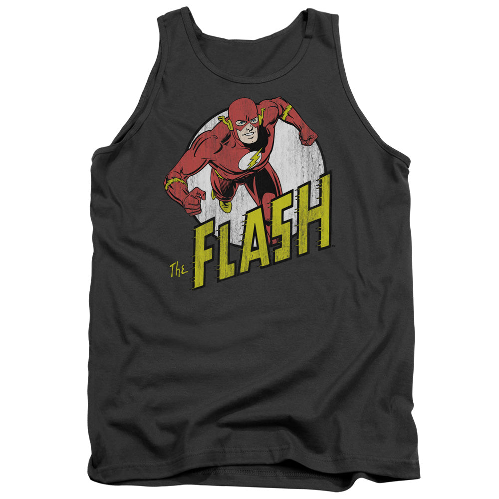 Dc Flash Run Flash Run Mens Tank Top Shirt Charcoal Officially Licensed