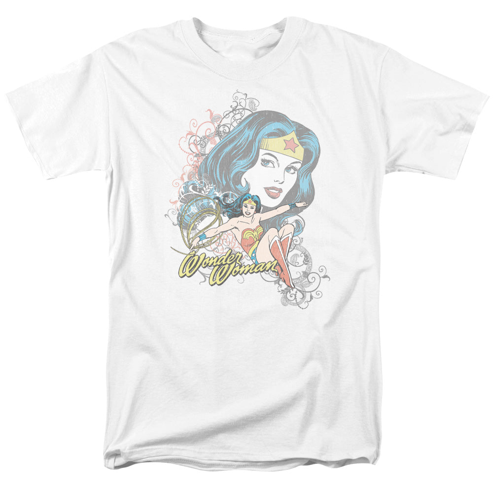 Dc Wonder Scroll Mens T Shirt White