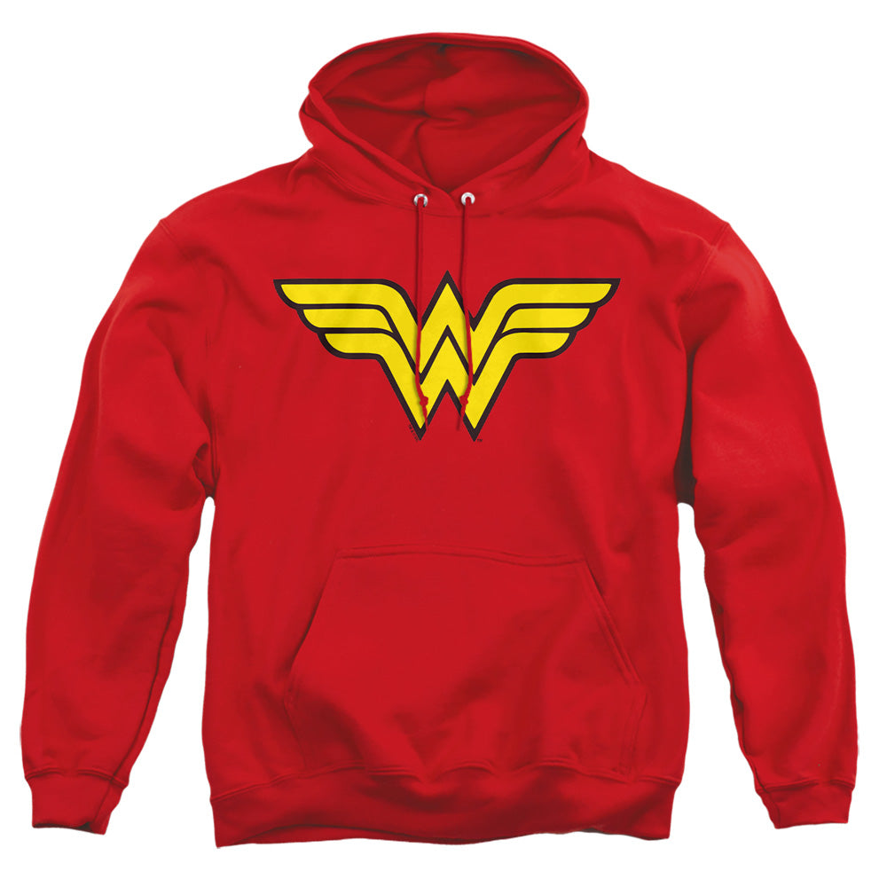 Dc Wonder Woman Logo Mens Hoodie Red Officially Licensed
