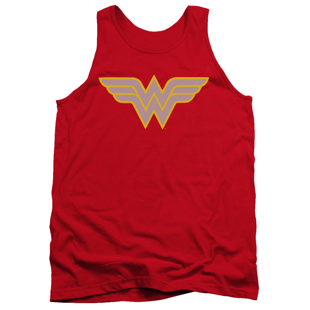 Dc Ww Logo Mens Tank Top Shirt Red Officially Licensed