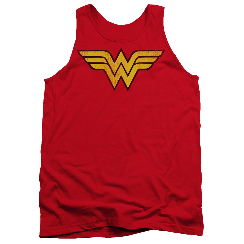 Dc Wonder Woman Logo Dist Mens Tank Top Shirt Red Officially Licensed