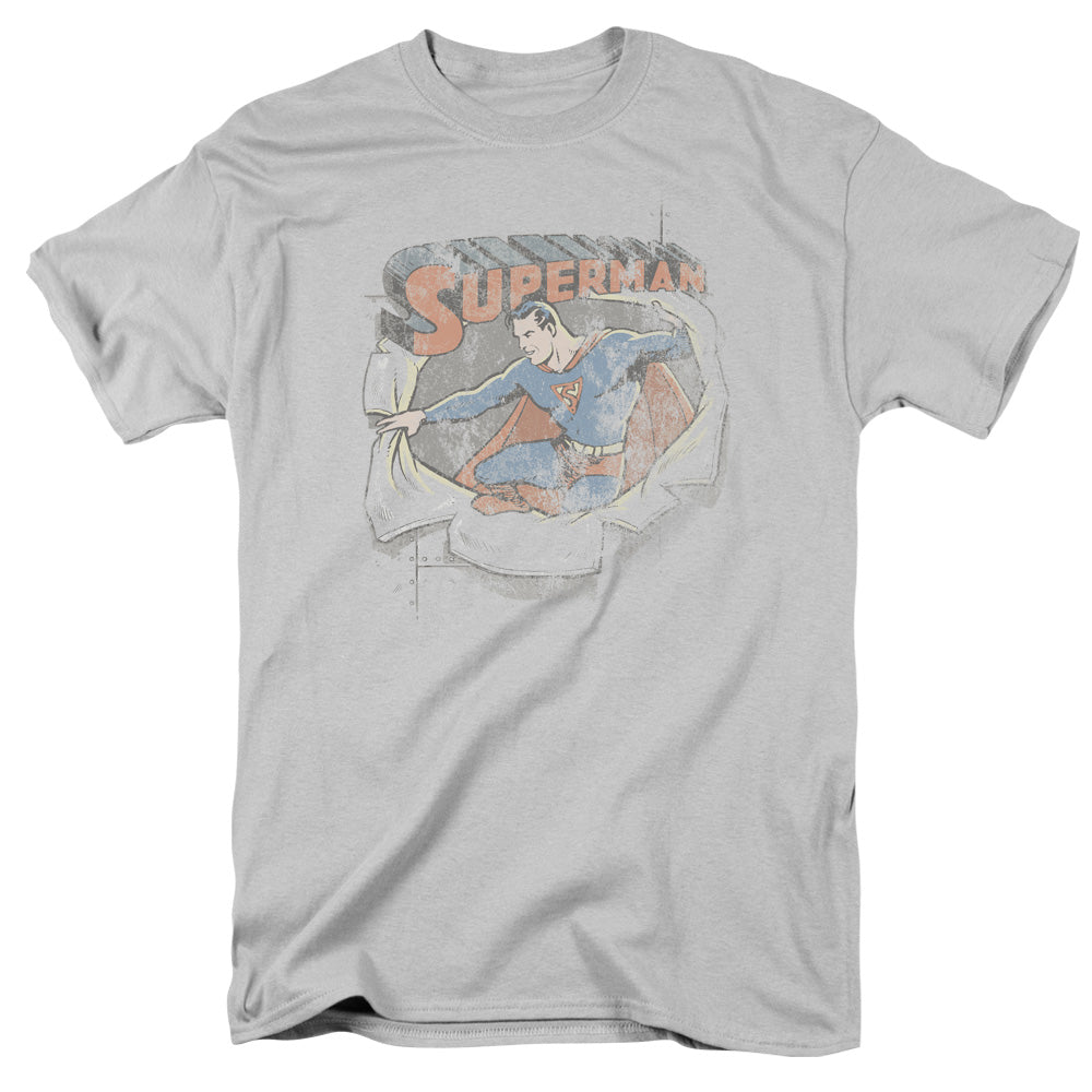 Dc Ripping Steel Mens T Shirt Silver