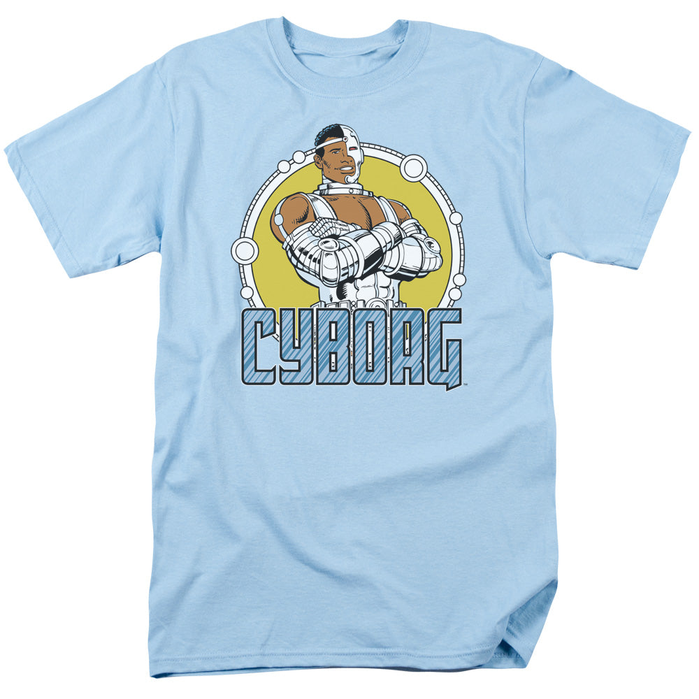 Dc Cyborg Mens T Shirt Carolina Blue