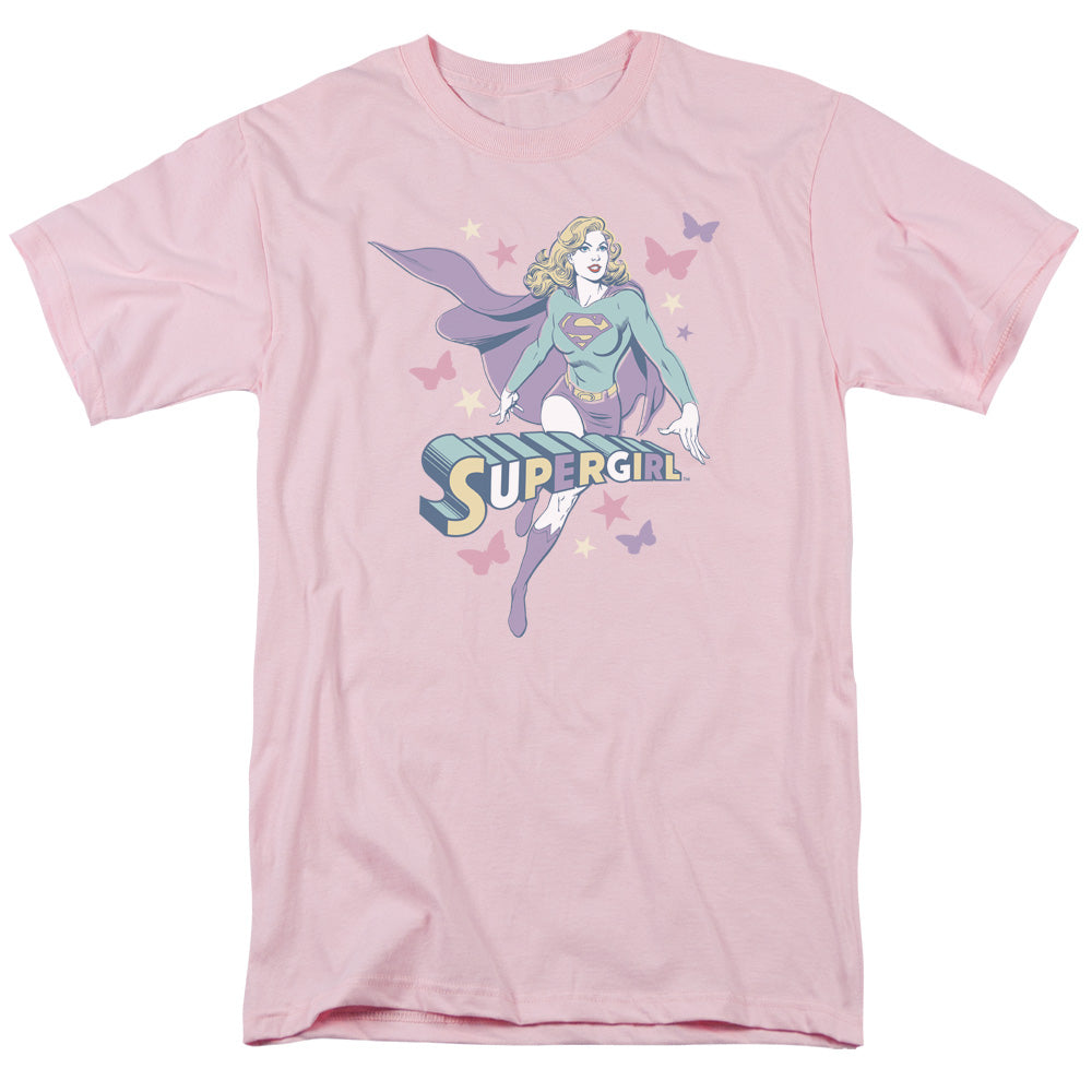 Dc Supergirl Pastels Mens T Shirt Pink