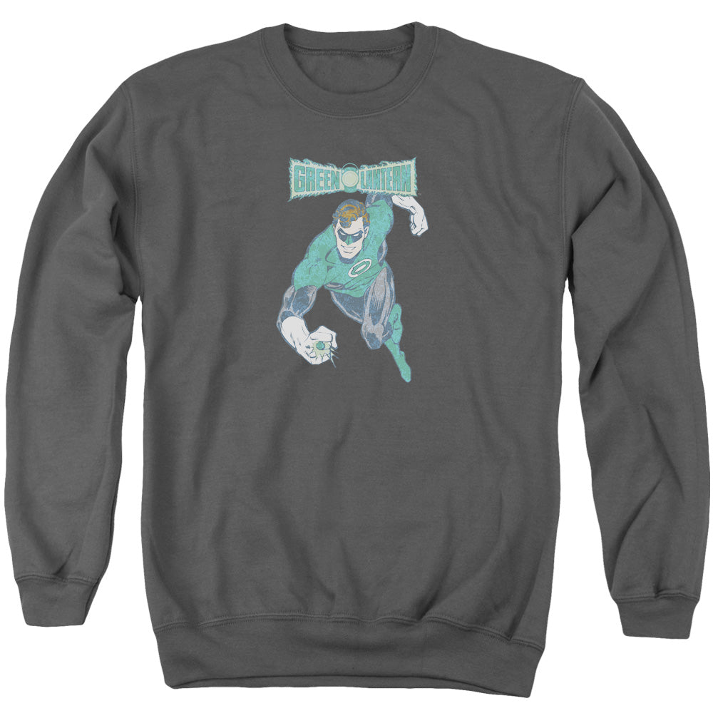 Dco Desaturated Green Lantern Mens Crewneck Sweatshirt Charcoal
