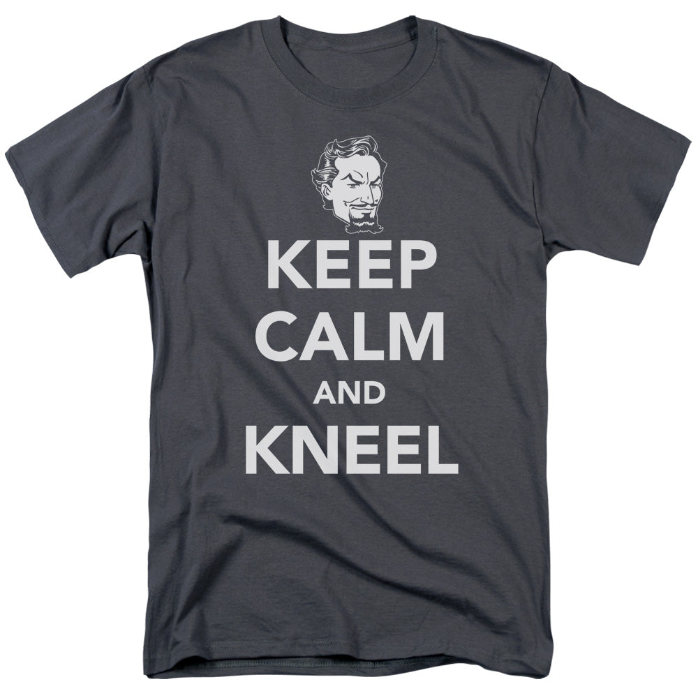 Dc Keep Calm And Kneel Mens T Shirt Charcoal