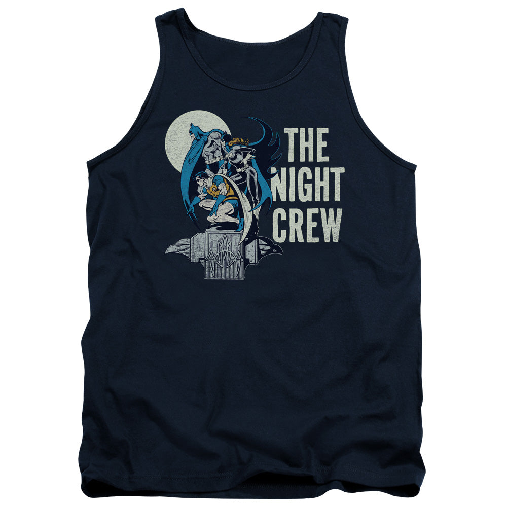 Dc Night Crew Mens Tank Top Shirt Navy Officially Licensed