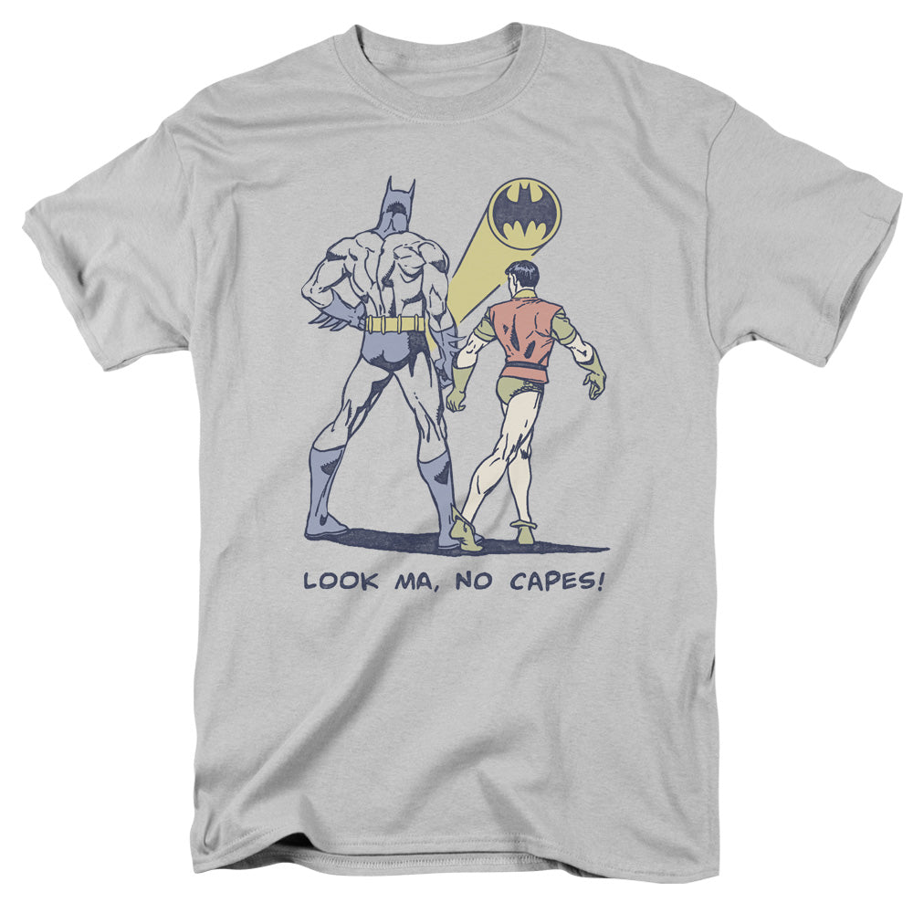 Dc No Capes Mens T Shirt Silver