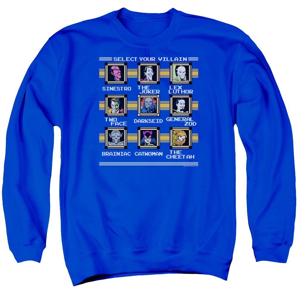 Dc Stage Select Mens Crewneck Sweatshirt Royal
