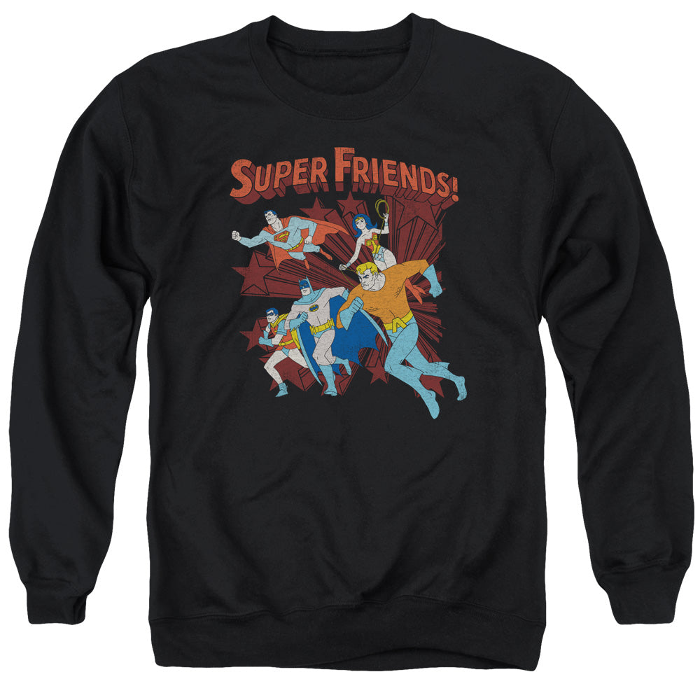 Dc Super Running Mens Crewneck Sweatshirt Black