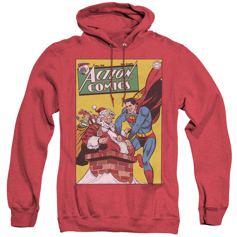 Dc Cover No. 105 Heather Mens Hoodie Red Officially Licensed