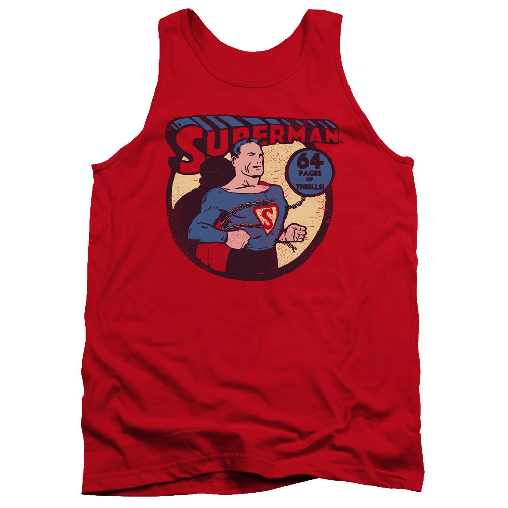 Dc Superman 64 Mens Tank Top Shirt Red Officially Licensed