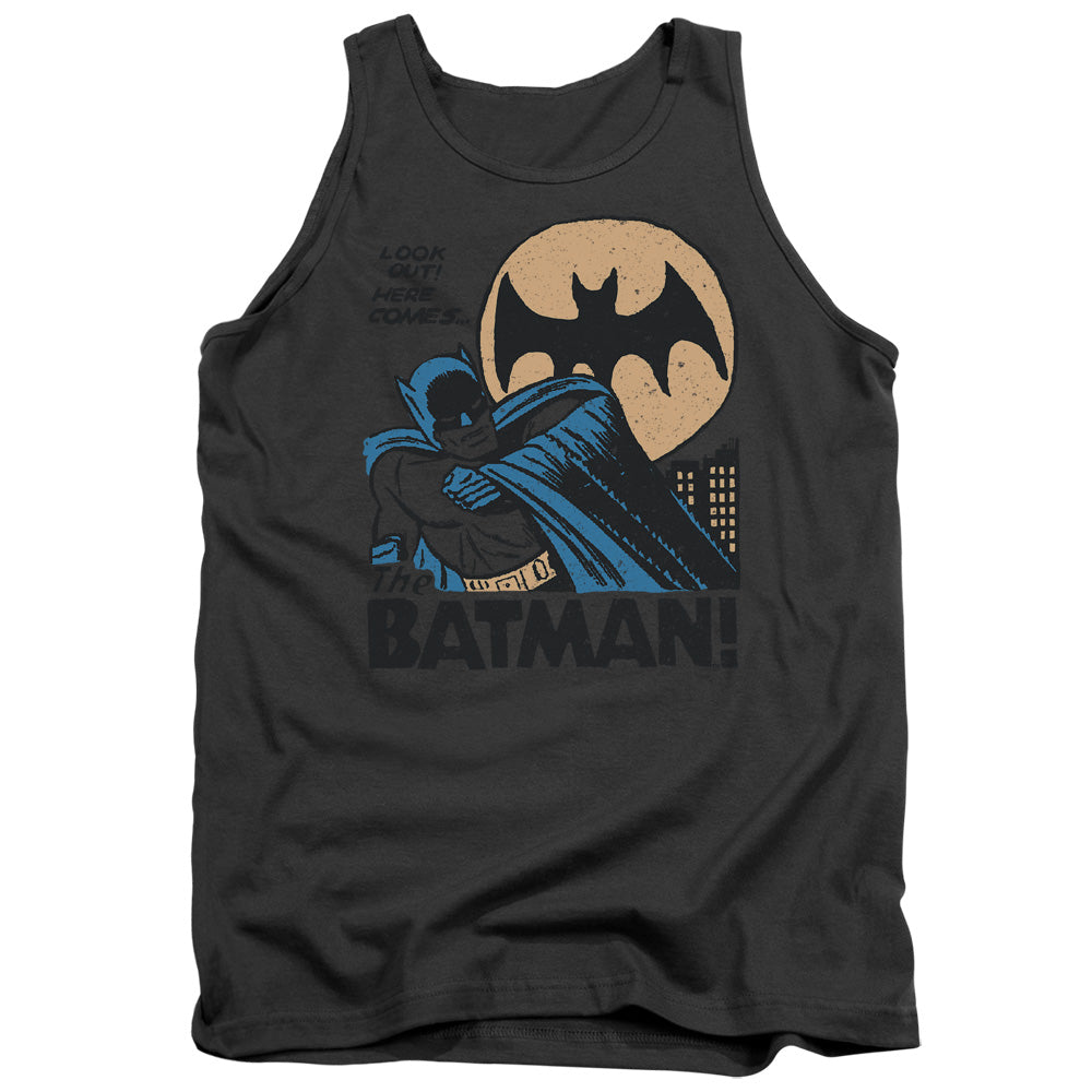 Dc Look Out Mens Tank Top Shirt Charcoal Officially Licensed