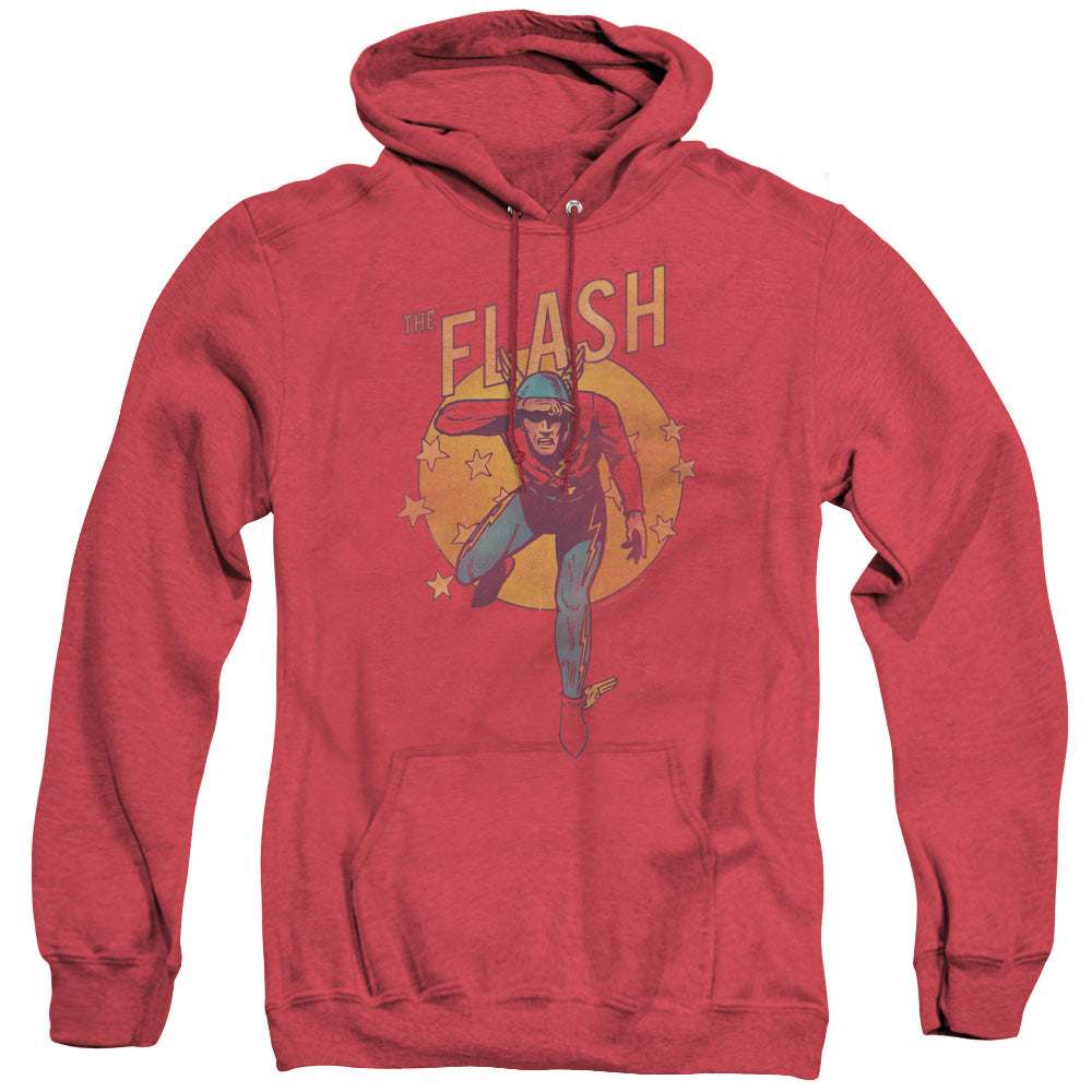 Dc Flash Circle & Stars Heather Mens Hoodie Red Officially Licensed