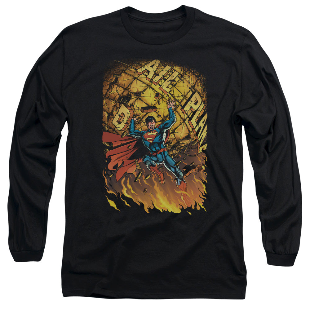 Superman Superman #1 Mens Long Sleeve Shirt Black Officially Licensed