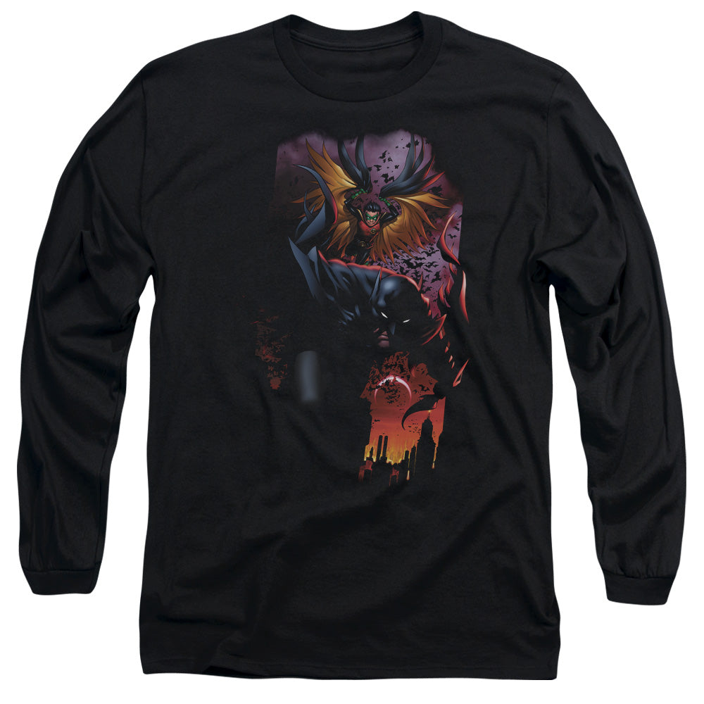 Batman Batman & Robin #1 Mens Long Sleeve Shirt Black Officially Licensed
