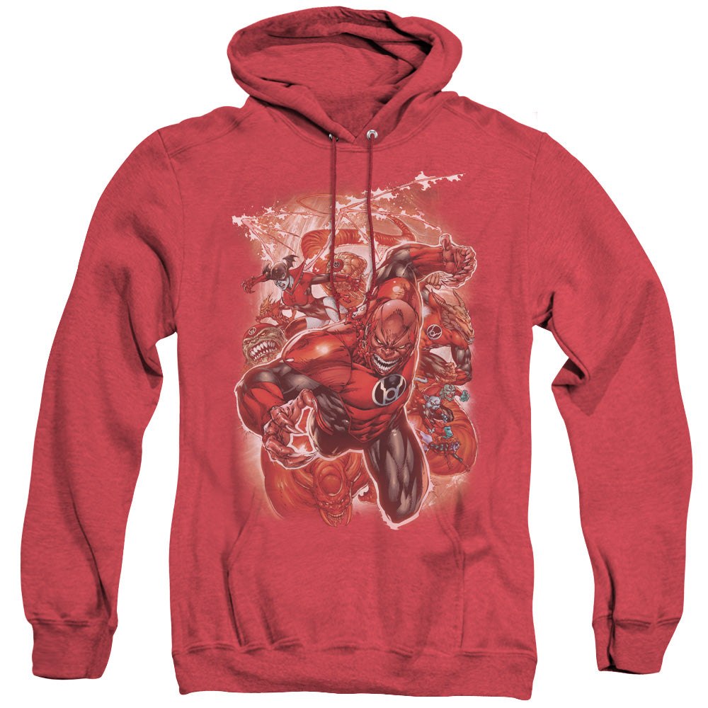 Green Lantern Red Lanterns #1 Heather Mens Hoodie Red Officially Licensed
