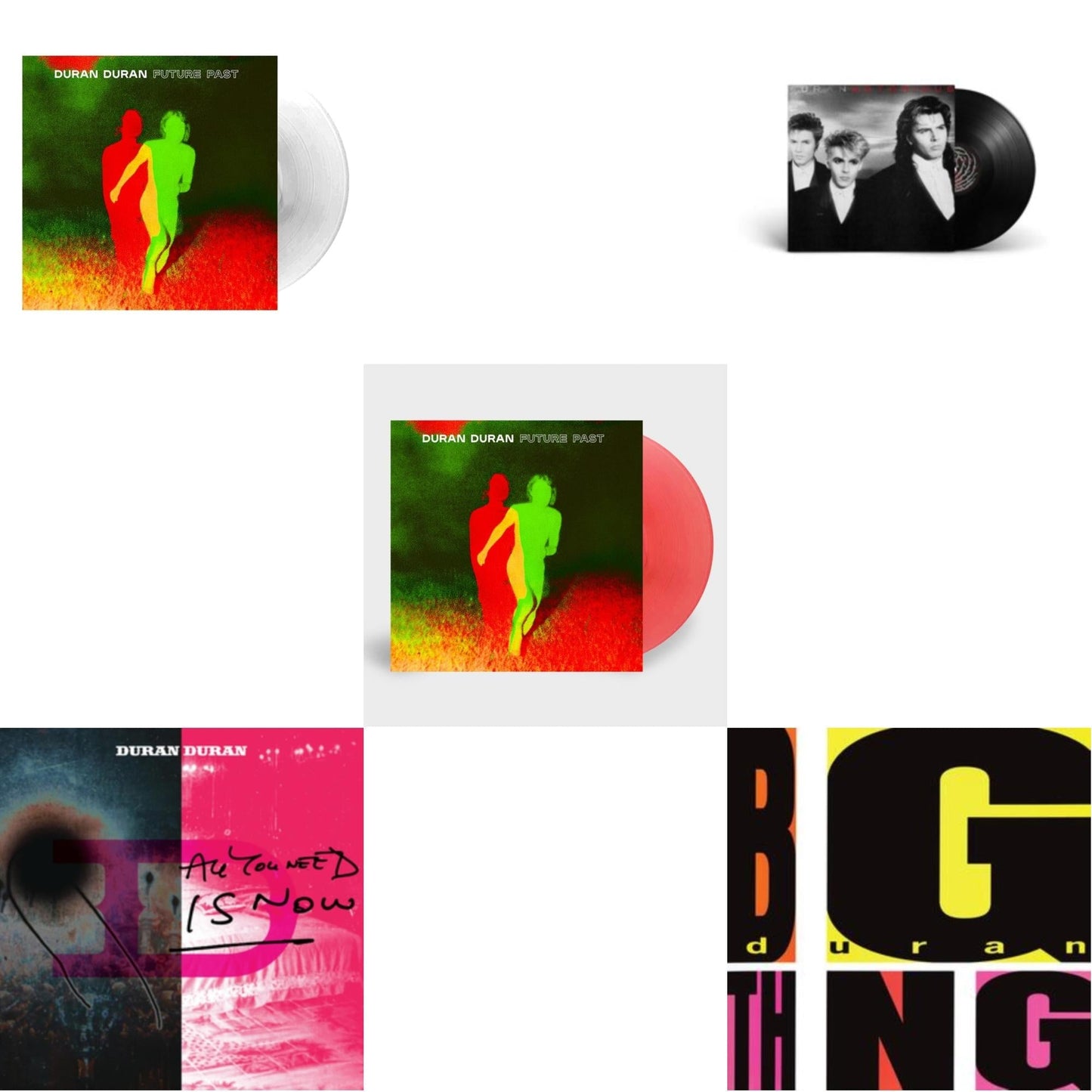 Duran Duran - Future Past & Future Past (Transparent Red LP Vinyl) (I) & All You Need Is Now (Magenta Vinyl/2LP) (I) & Notorious (2010 Remaster) & Big Thing (2010 Remaster)