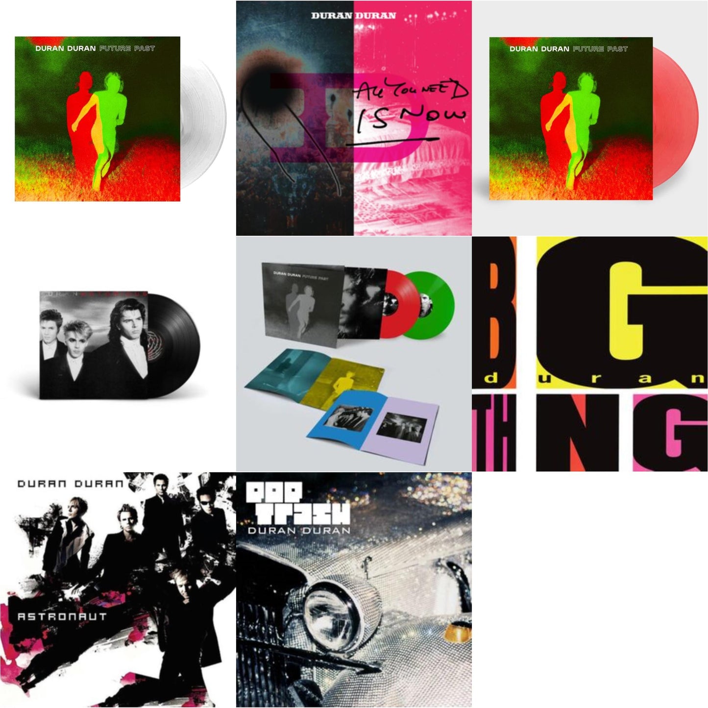 Duran Duran - Future Past & Future Past (Transparent Red LP Vinyl) (I) & All You Need Is Now (Magenta Vinyl/2LP) (I) & Astronaut (Milky Clear Vinyl/2LP) (I) & Future Past (Complete Edition/2LP) & Pop Trash (2LP) & Notorious (2010 Remaster) & Big