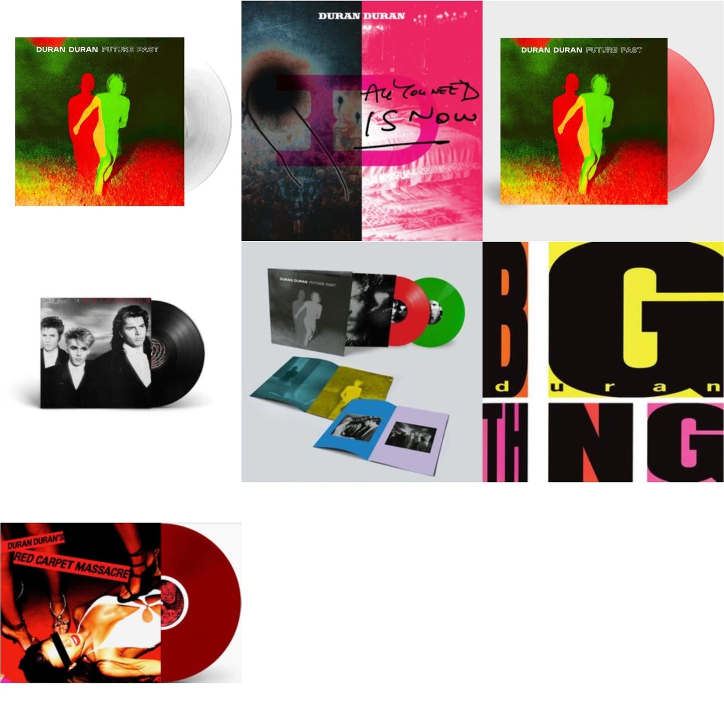 Duran Duran - Future Past & Future Past (Transparent Red LP Vinyl) (I) & All You Need Is Now (Magenta Vinyl/2LP) (I) & Red Carpet Massacre (Translucent Ruby Vinyl/2LP) (I) & Future Past (Complete Edition/2LP) & Notorious (2010 Remaster) & Big Thing