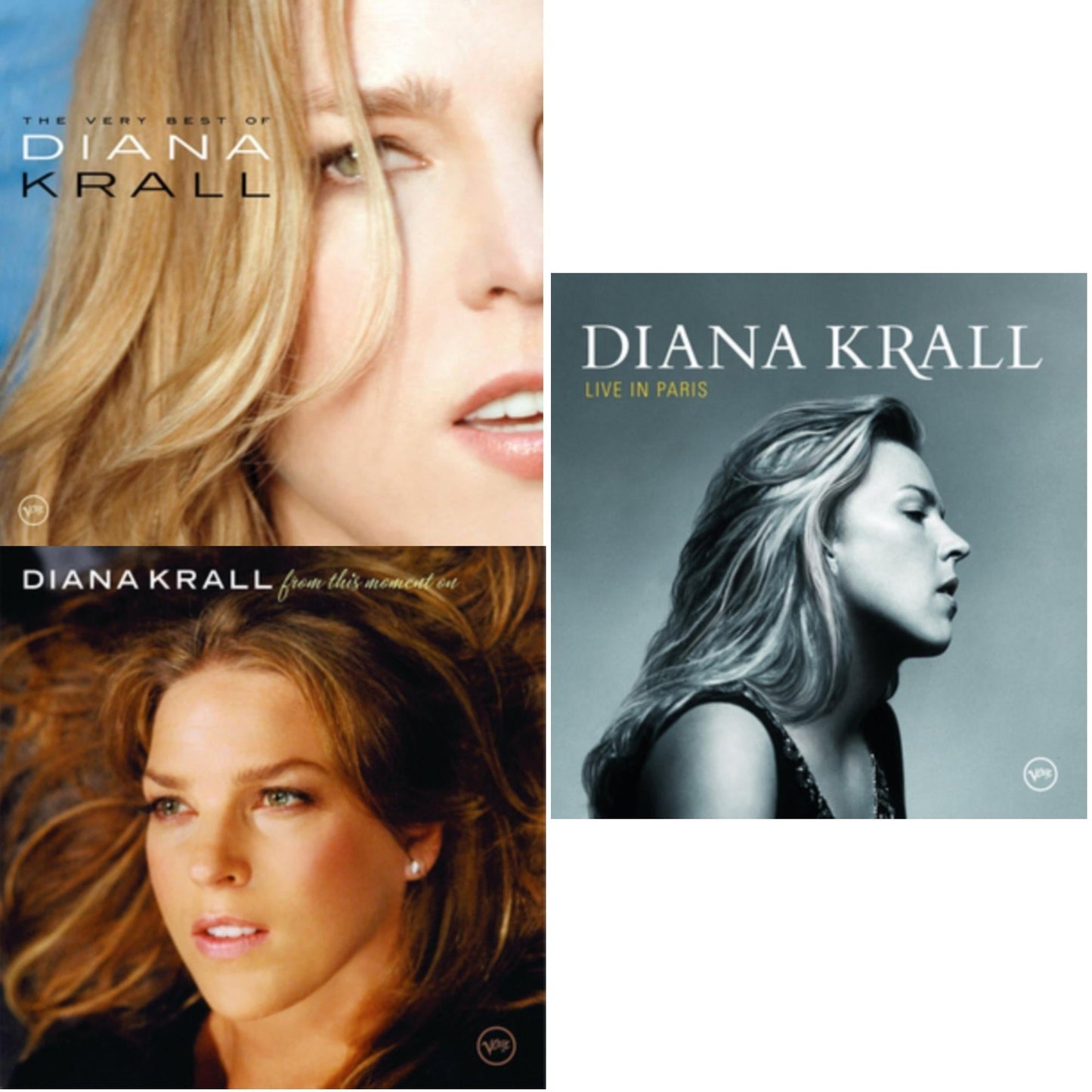 Diana Krall - Very Best Of Diana Krall (180G) & From This Moment On & Live In Paris - LP Vinyl Bundle