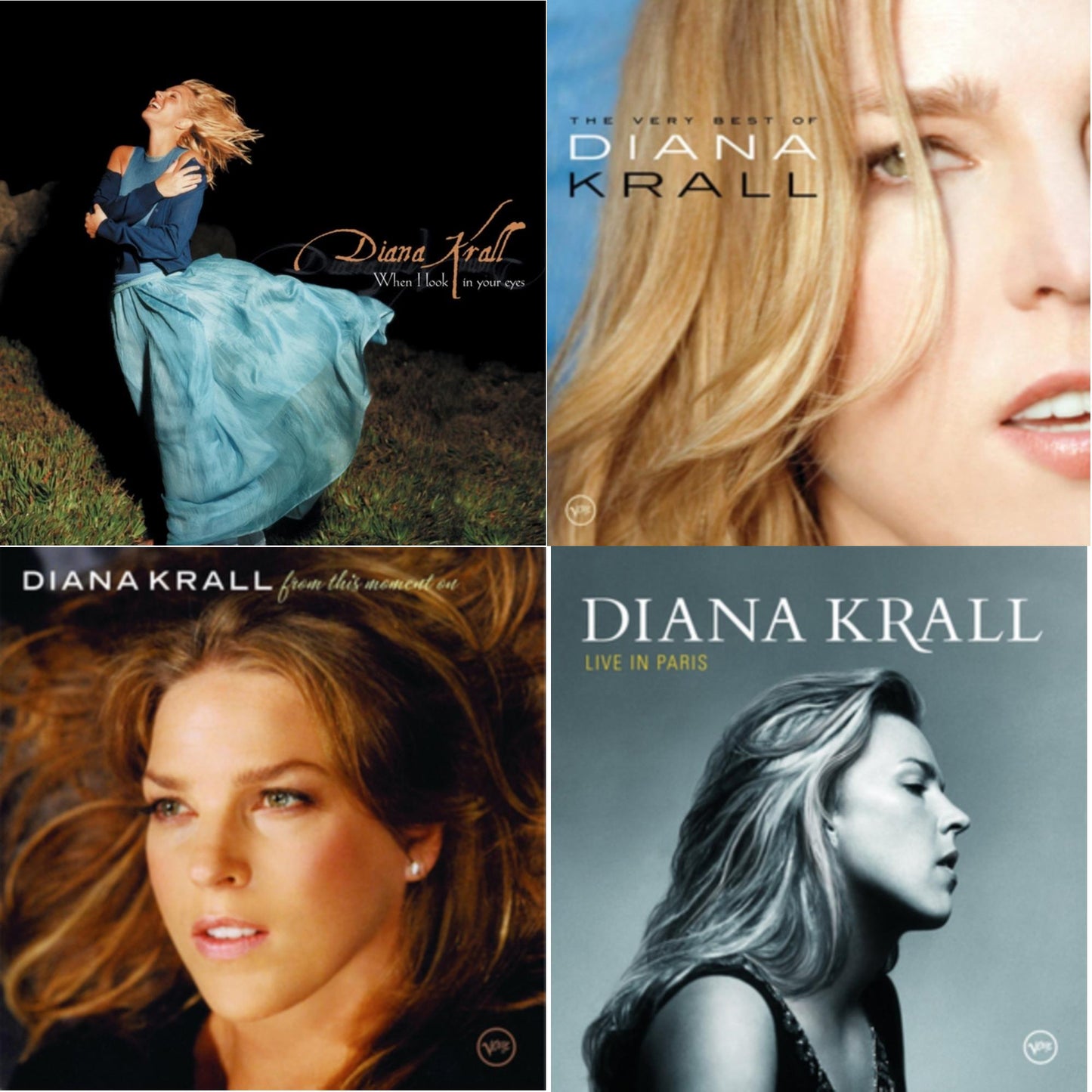 Diana Krall - When I Look In Your Eyes (Verve Acoustic Sounds Series) (2LP) & Very Best Of Diana Krall (180G) & From This Moment On & Live In Paris