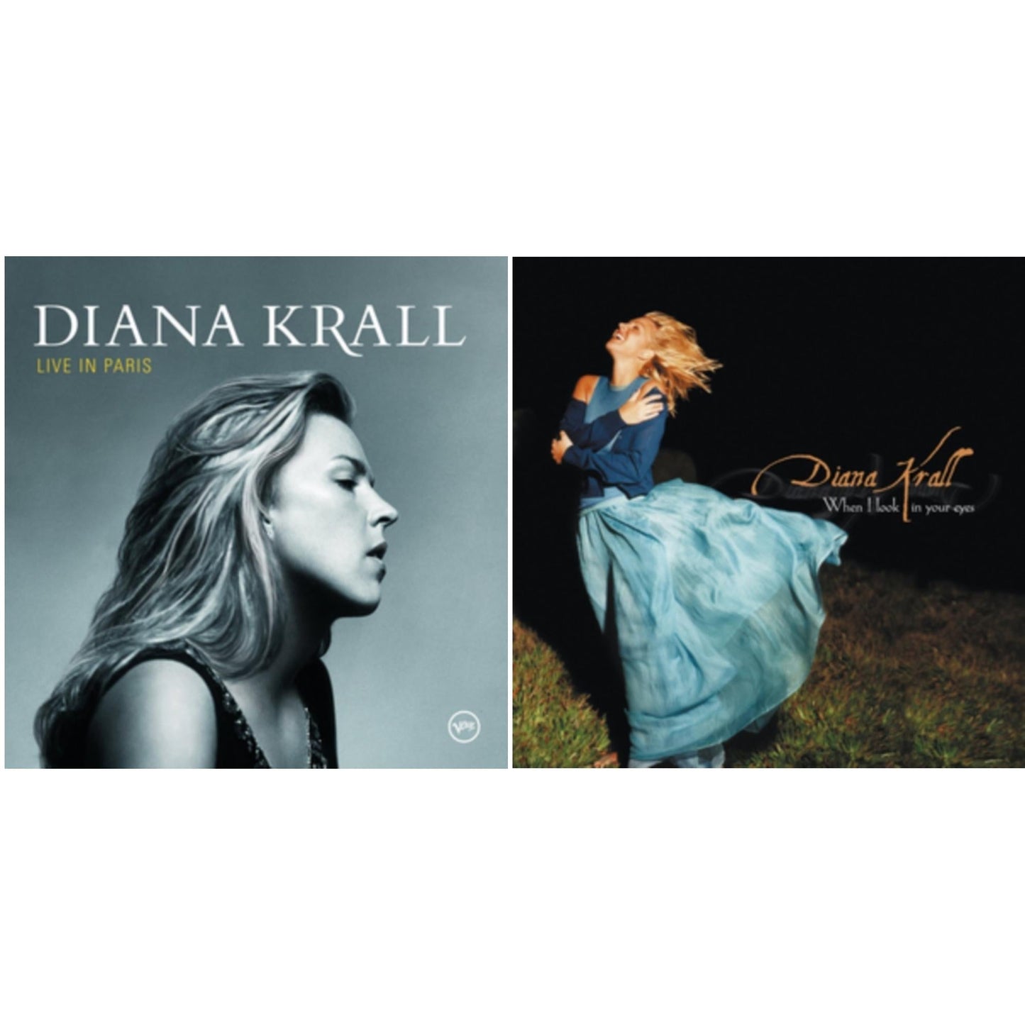 Diana Krall - Live In Paris & When I Look In Your Eyes - LP Vinyl Bundle