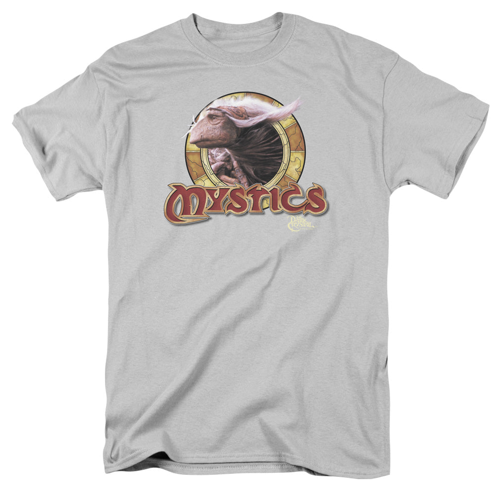 Dark Crystal Mystics Circle Mens T Shirt Silver