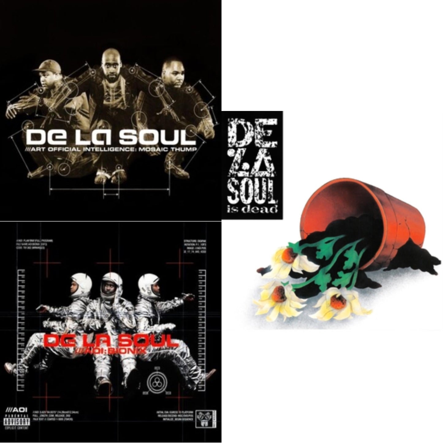 De La Soul - De La Soul Is Dead (2LP) & Art Official Intelligence: Mosaic Thump (Remaster) & Aoi: Bionix (Remaster/2LP)