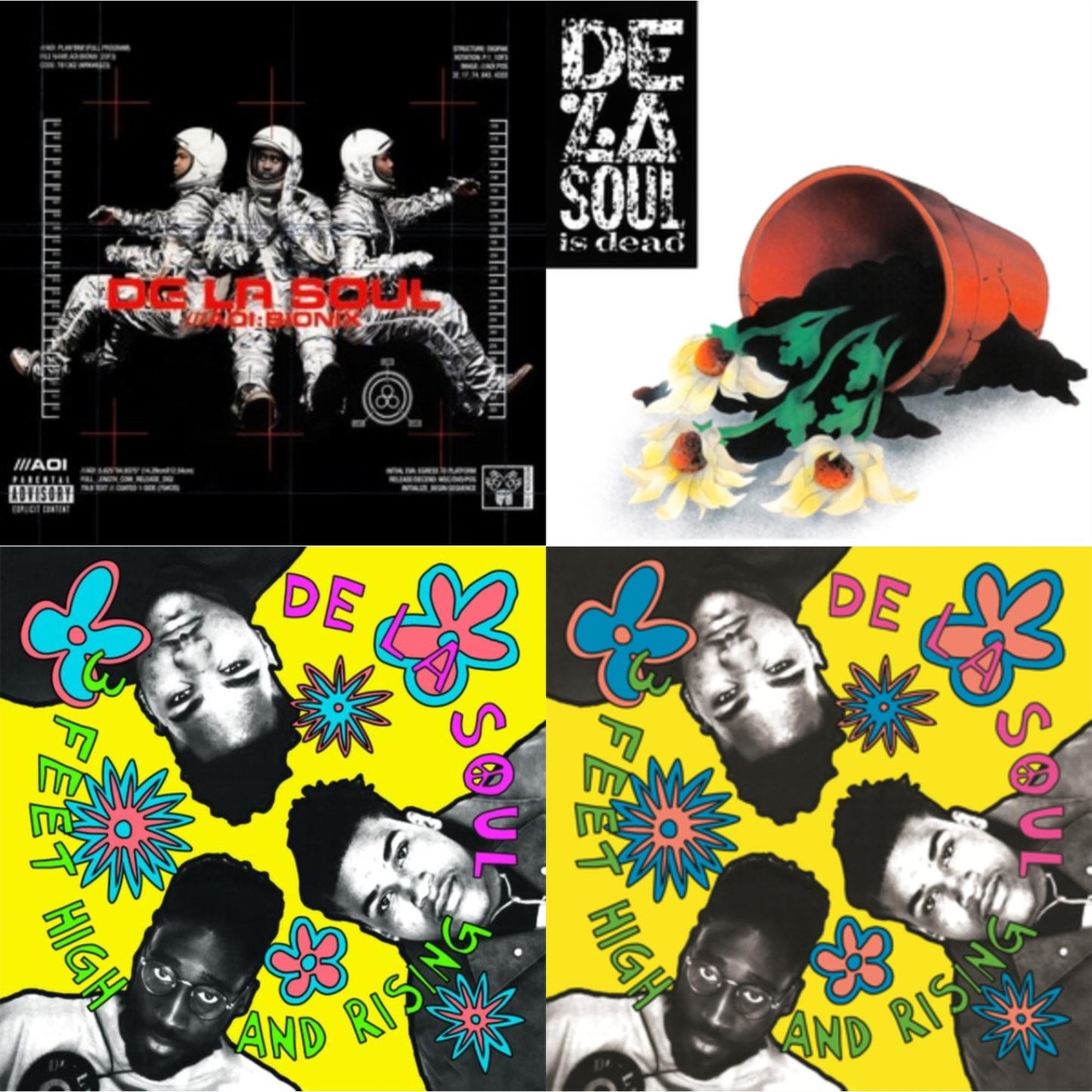 De La Soul - Aoi: Bionix (Remaster/2LP) & De La Soul Is Dead (2LP) & 3 Feet High & Rising (2LP/Yellow Vinyl) & 3 Feet High & Rising (2LP)