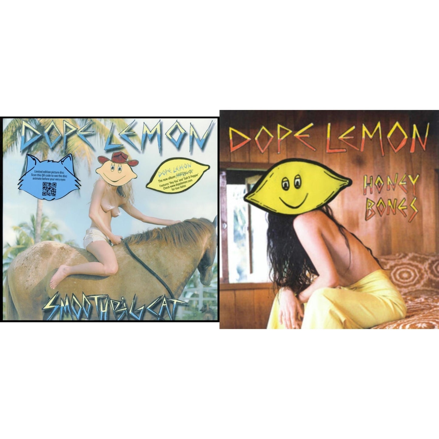 Dope Lemon - Smooth Big Cat (Picture Disc) & Honey Bones (X) (Transparent Yellow LP Vinyl)