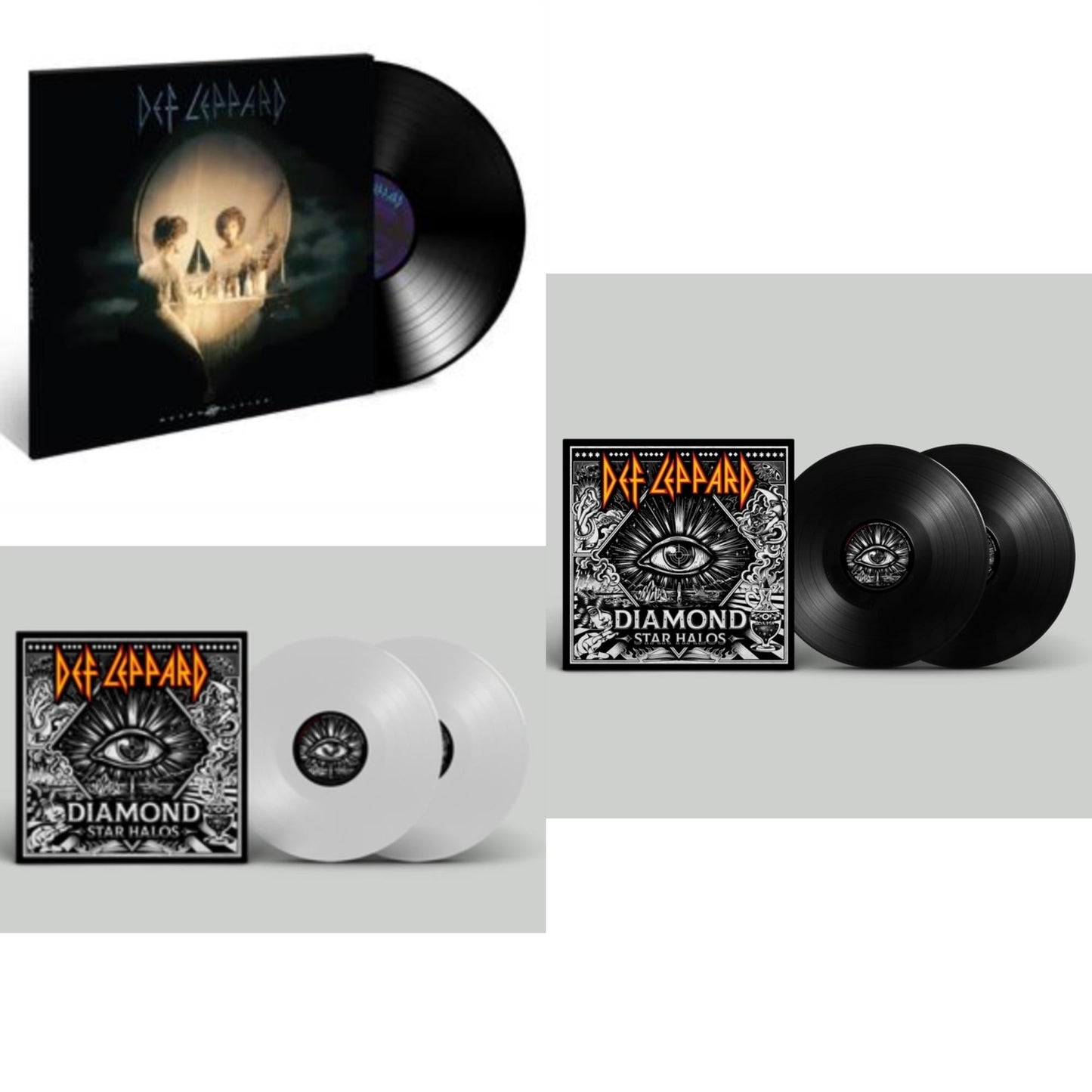 Def Leppard - Diamond Star Halos (Clear Vinyl/2LP) & Diamond Star Halos (2LP) & Retro Active (2LP)