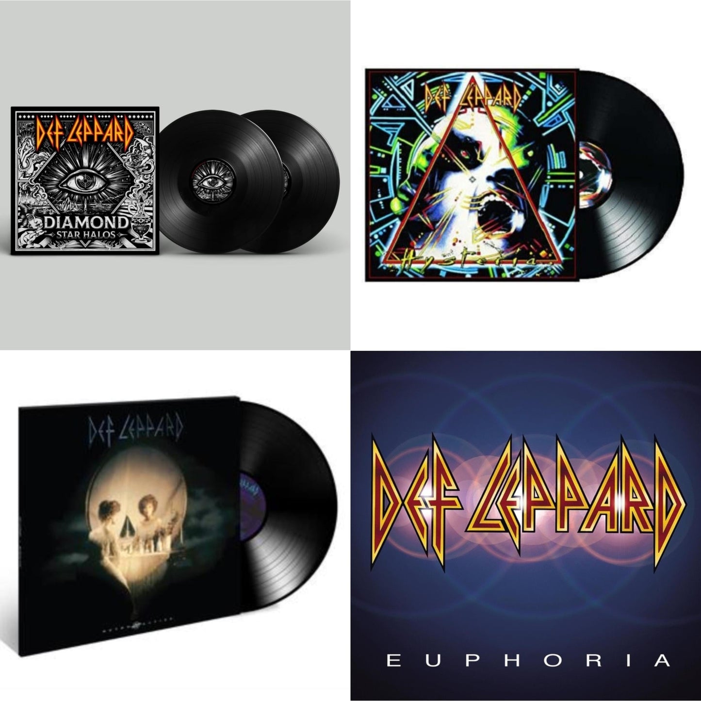 Def Leppard - Diamond Star Halos (2LP) & Hysteria (2 LP) & Retro Active (2LP) & Euphoria (2LP)