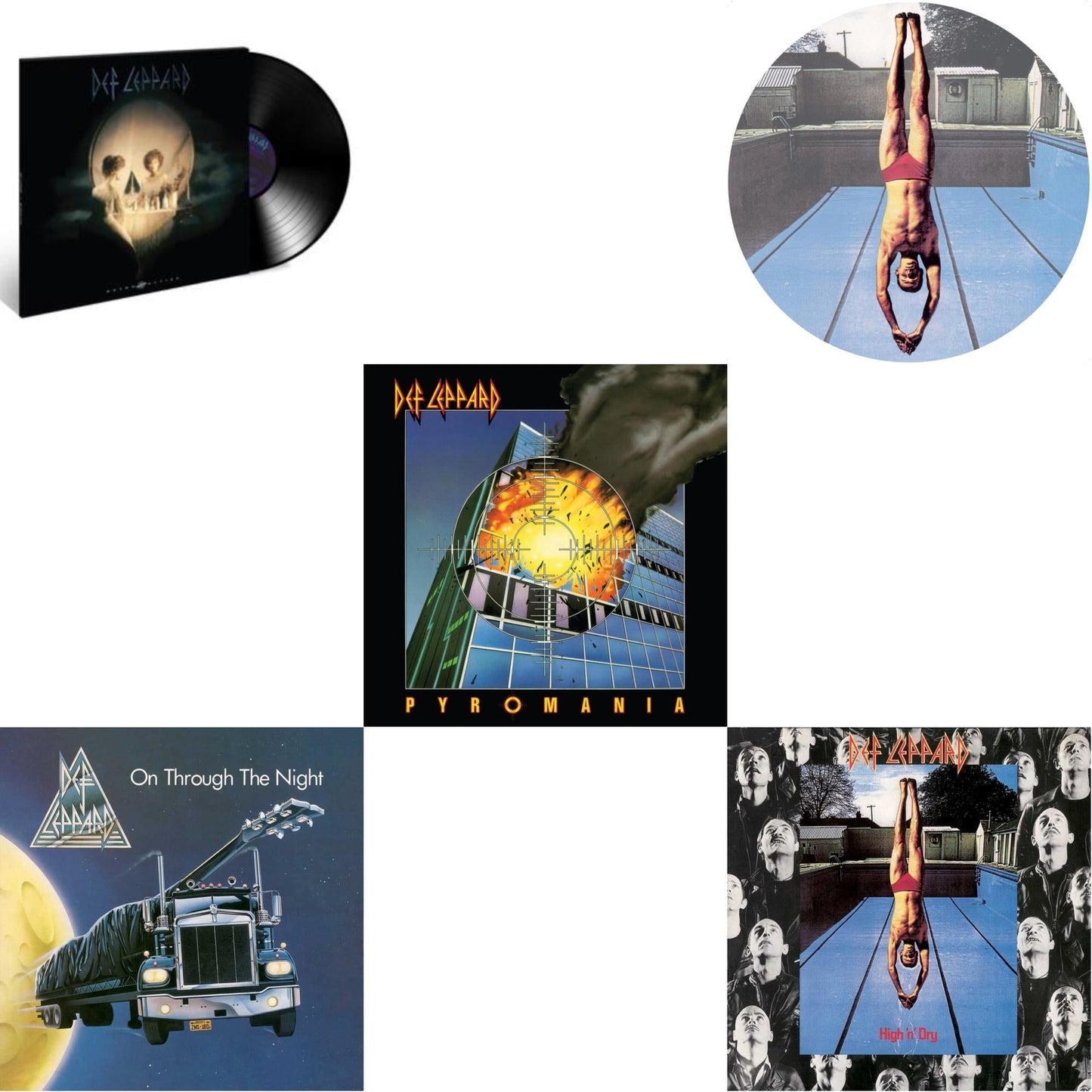 Def Leppard - Retro Active (2LP) & On Through The Night & Pyromania (40Th Anniversary) (Deluxe/2LP) & High 'N' Dry (Picture Dsic) & High N Dry