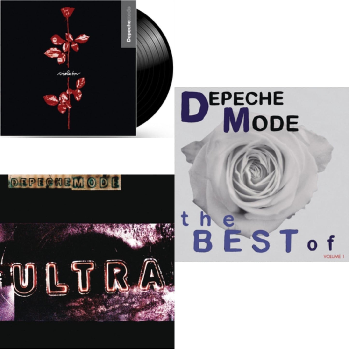 Depeche Mode - Violator (180G) & Ultra & Best Of Depeche Mode Vol.1 - LP Vinyl Bundle
