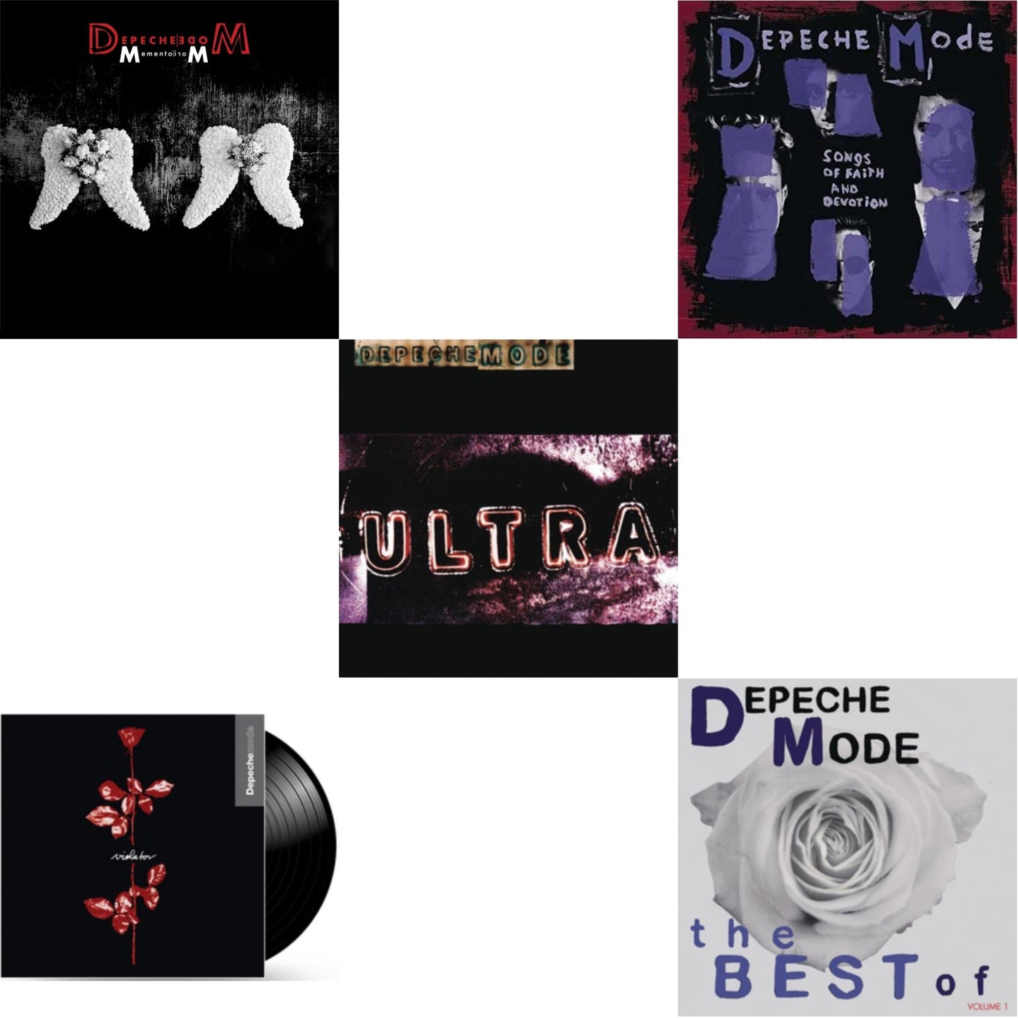Depeche Mode - Memento Mori (2LP/Tri-Fold Jacket/Inner Sleeves/Poster) & Violator (180G) & Ultra & Songs Of Faith And Devotion (180G) & Best Of Depeche Mode Vol.1