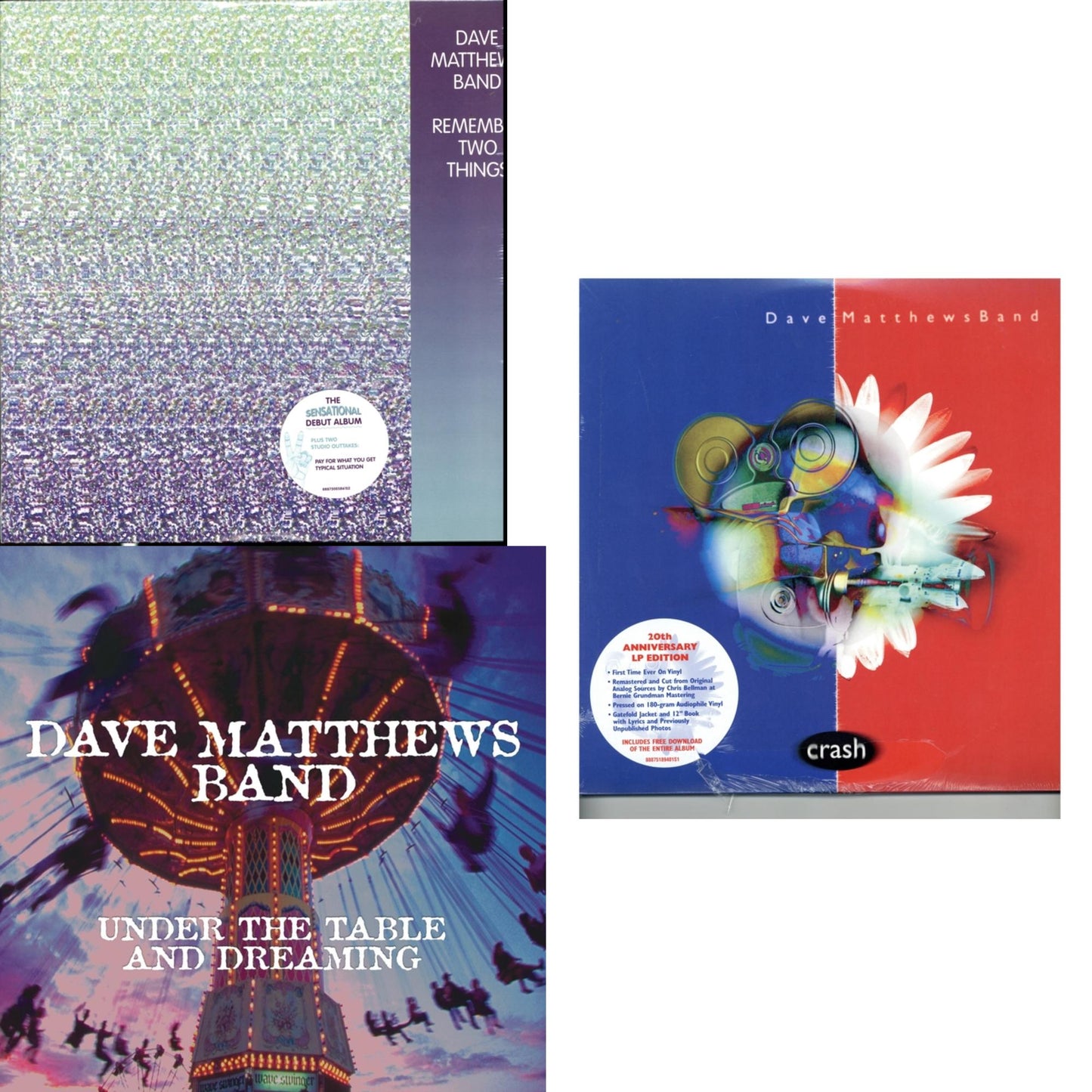 Dave Matthews Band - Remember Two Things (2LP/180G/Dl Card) & Under The Table And Dreaming (2 LP/150G/Dl Code) & Crash Anniversary Edition (2LP/180G/Dl Card/Deluxe LP/Gatefold)