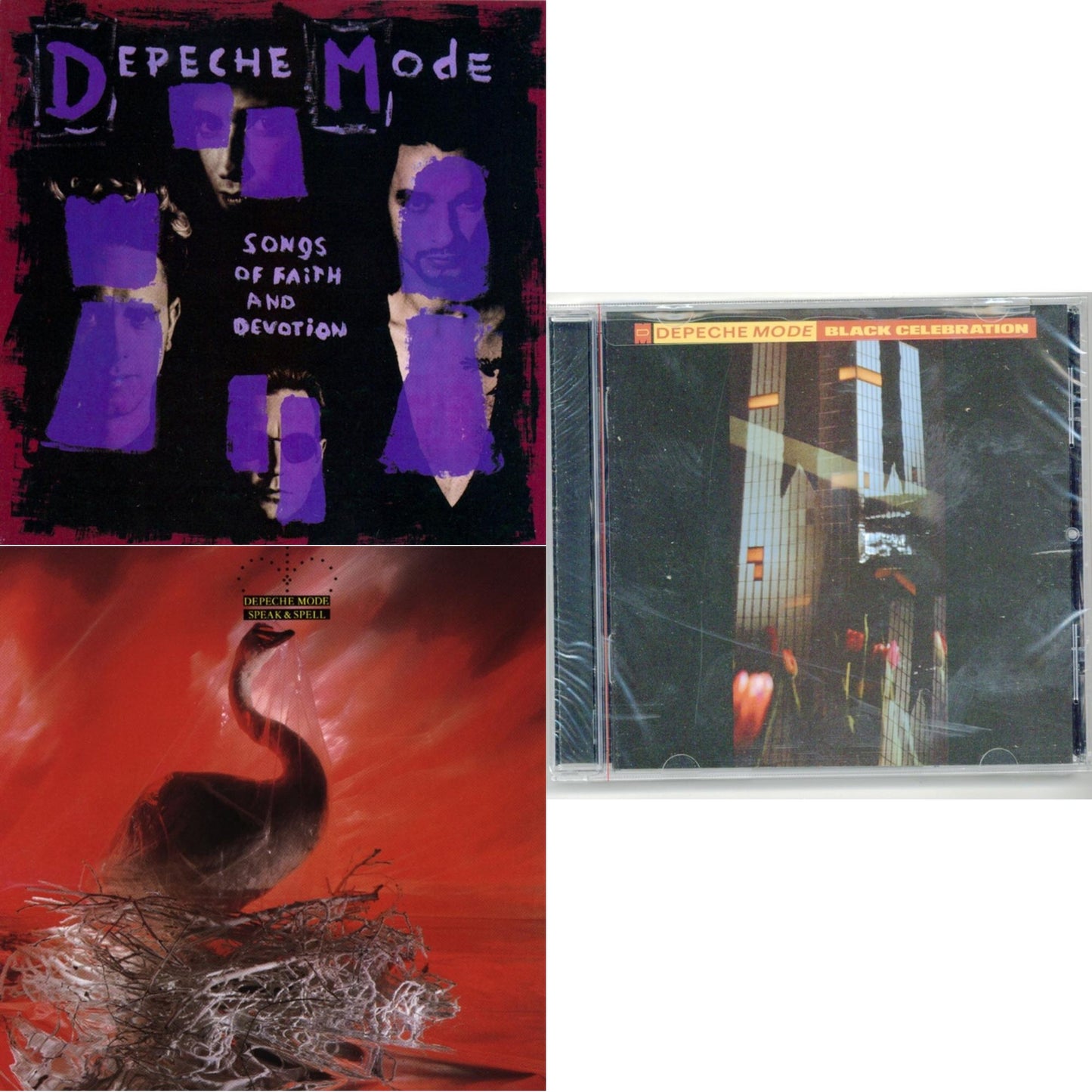 Depeche Mode - Songs Of Faith & Devotion & Speak & Spell & Black Celebration - CD Bundle