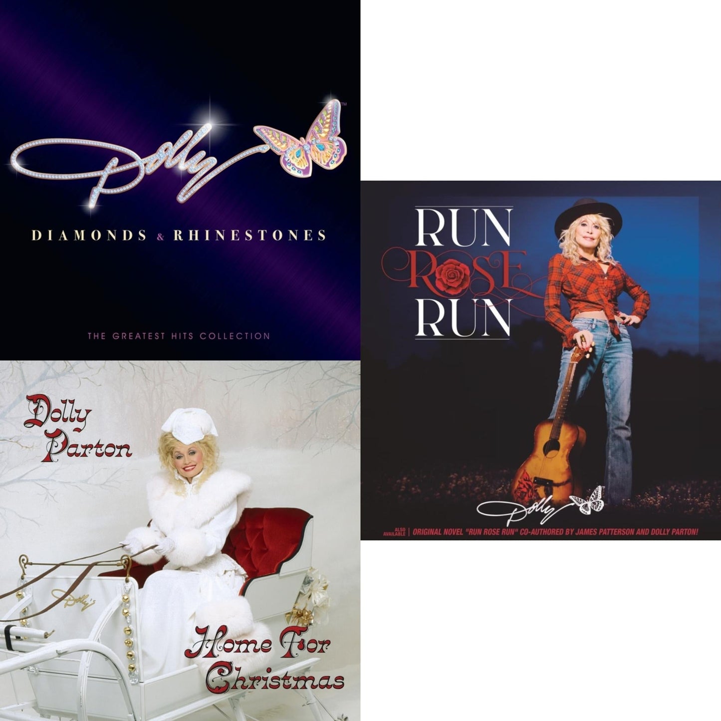 Dolly Parton - Run Rose Run & Home For Christmas (140G) & Diamonds & Rhinestones: The Greatest Hits Collection (2LP)
