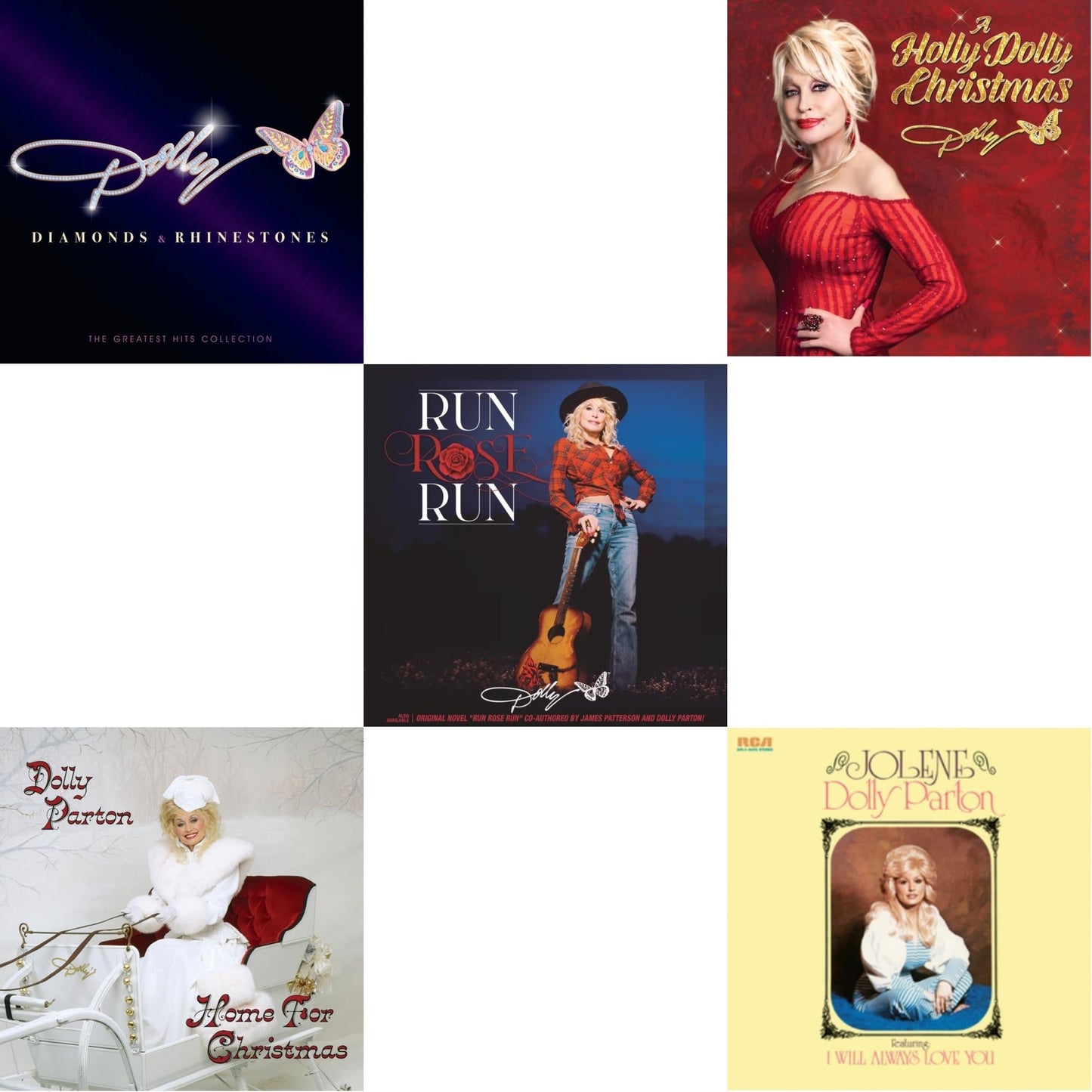 Dolly Parton - Holly Dolly Christmas (Ultimate Deluxe Edition) & Jolene (140G/Dl Insert) & Run Rose Run & Home For Christmas (140G) & Diamonds & Rhinestones: The Greatest Hits Collection (2LP)