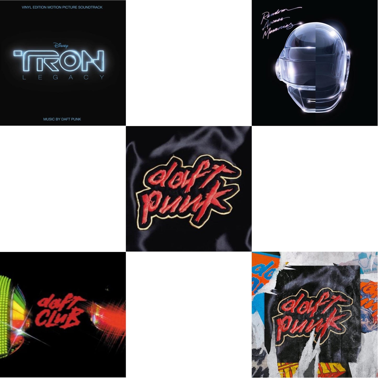Daft Punk - Tron: Legacy Ost (2LP/180G) & Daft Club (2LP) & Homework & Random Access Memories (10Th Anniversary Edition/180G/3LP) & Homework (Limited/2LP)