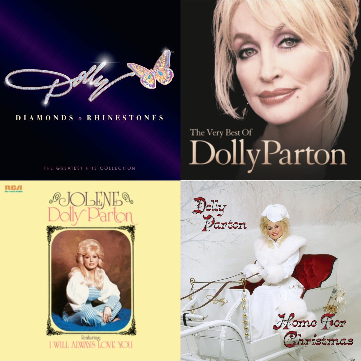 Dolly Parton - Jolene (140G/Dl Insert) & Very Best Of Dolly Parton (2LP) & Home For Christmas (140G) & Diamonds & Rhinestones: The Greatest Hits Collection (2LP)