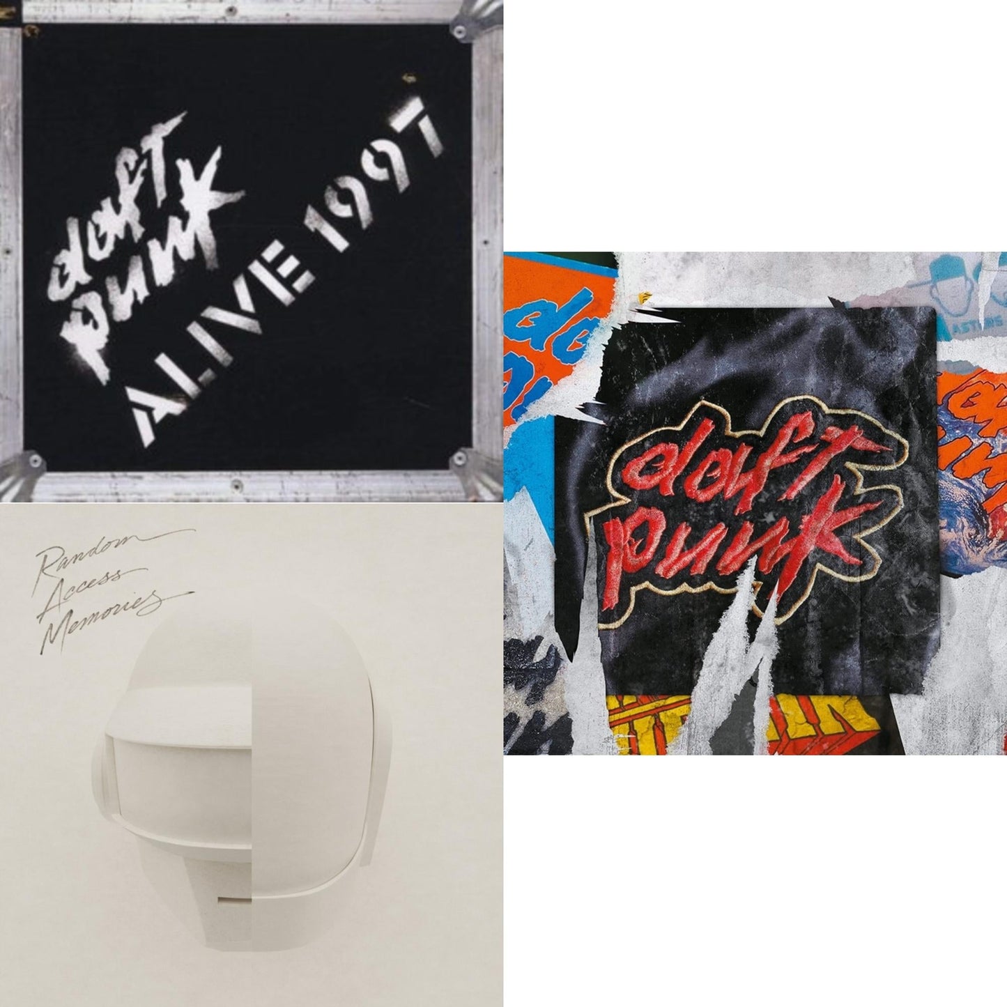 Daft Punk - Alive 1997 & Random Access Memories (Drumless Edition) (2LP/180G) & Homework (Limited/2LP)