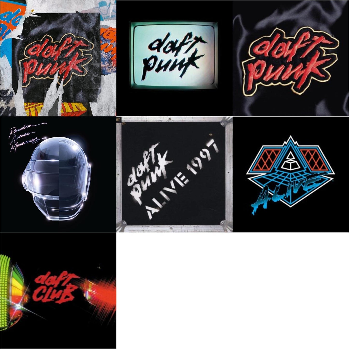Daft Punk - Daft Club (2LP) & Human After All (2LP) & Homework & Alive 2007 (2LP) & Alive 1997 & Random Access Memories (10Th Anniversary Edition/180G/3LP) & Homework (Limited/2LP)